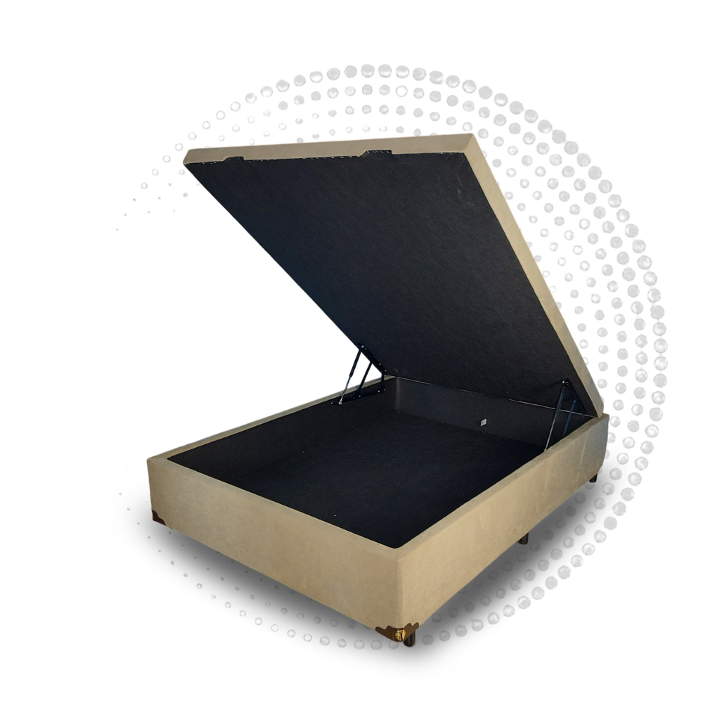 Cama Box Baú Casal Inteiriço Em cava Aberta