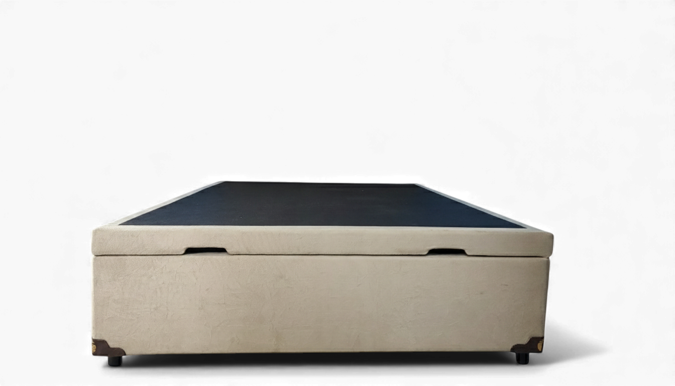 Cama Box Baú Casal Inteiriço Fechada de Frente