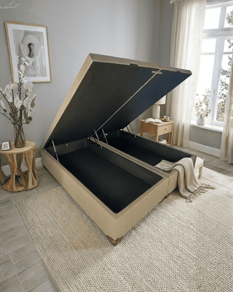 Cama Box Baú Casal Bipartido em Cava