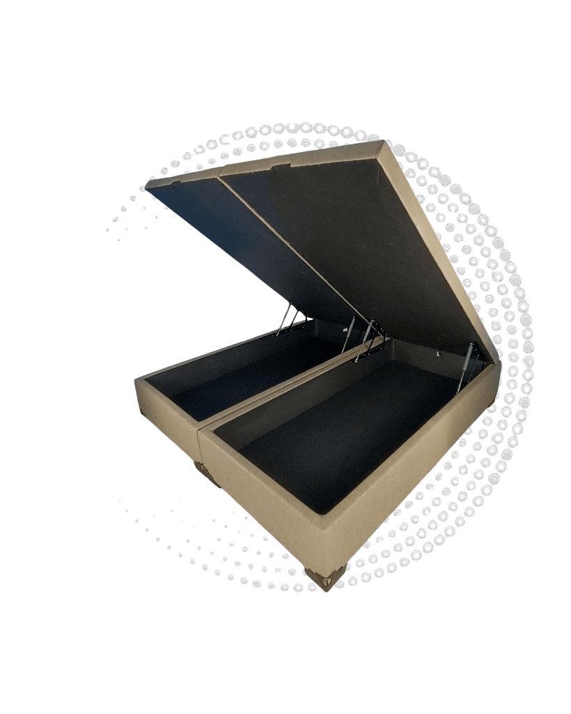 Cama Box Báu Casal Bipartido em Cava Fechado Banner
