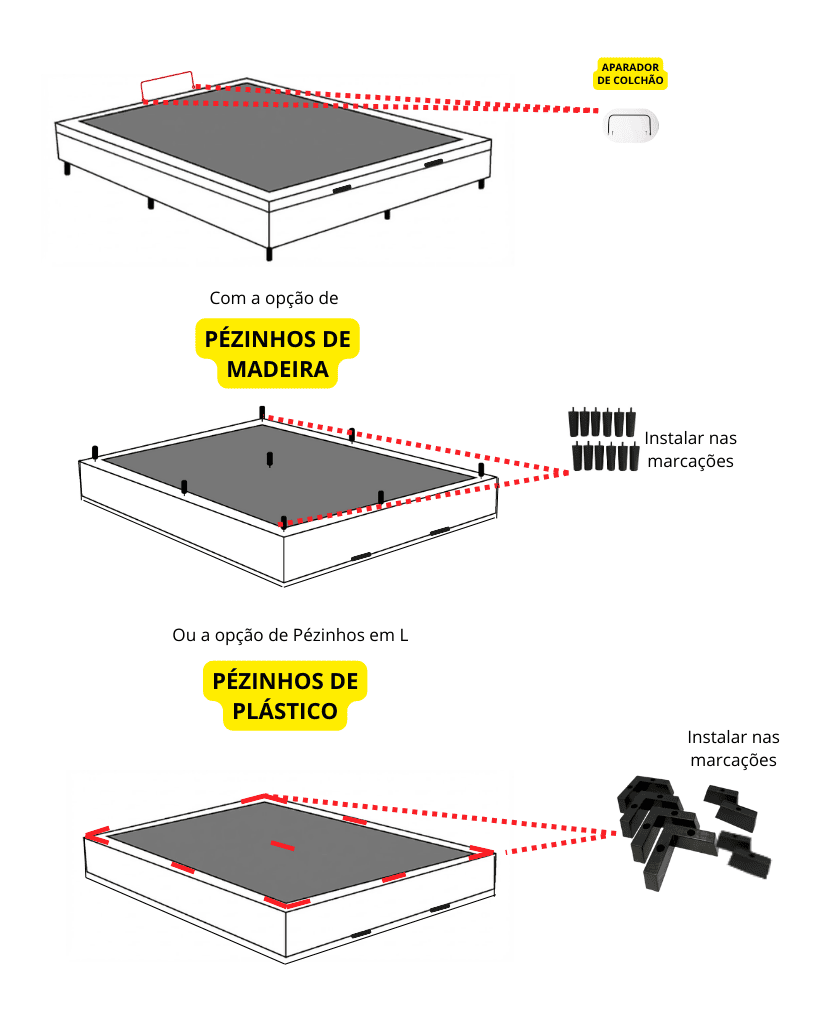 Manual Box Baú Casal Inteiriço em Cava 4 Manual Cama Casal Inteiriça em Cava